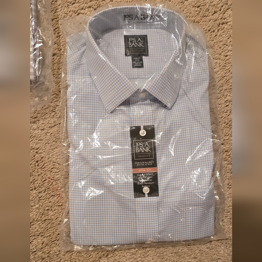 JoS. A Bank Traveler Slim Fit Button Up Shirt